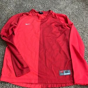 Nike two toned shirt size XL cuff stitching coming undone